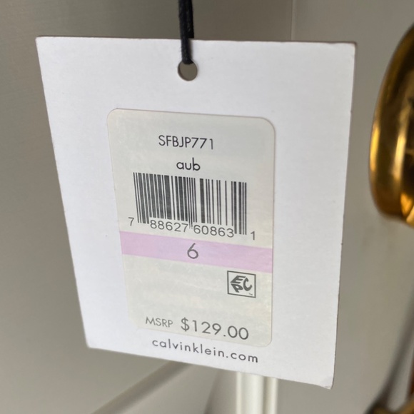 NWT Plum Purple Flyaway Open Front Blazer Calvin Klein Sz 6 - Picture 7 of 7